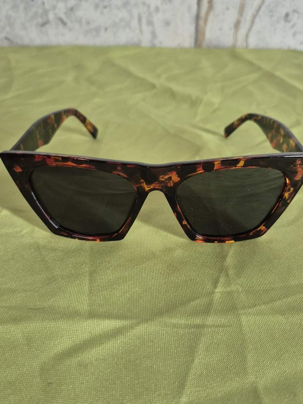 Tortoiseshell Square Frame Men's Sunglasses - Brown